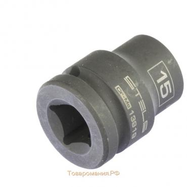 Головка ударная Stels 13919, 15 мм, 1/2", CrMo, шестигранная