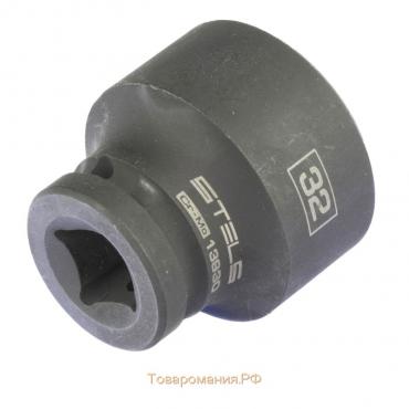 Головка ударная Stels 13930, 32 мм, 1/2", CrMo, шестигранная