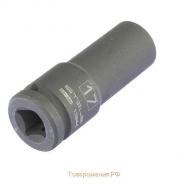 Головка ударная Stels 13944, 17 мм, 1/2", CrMo, шестигранная, удлиненная