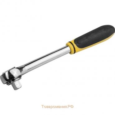 Трещотка STAYER PROFI 27785-3/8, 145 мм, 45 зубьев, 3/8", 8°, CrV