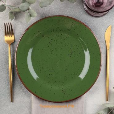 Тарелка фарфоровая Punto verde, d=24 см