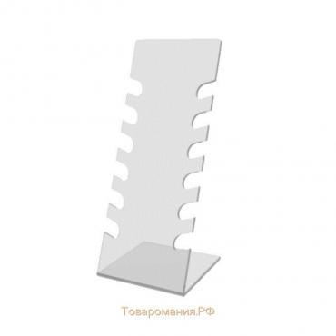 Подставка под колье 11×8×22 см, оргстекло 3 мм, прозрачный, В ЗАЩИТНОЙ ПЛЁНКЕ