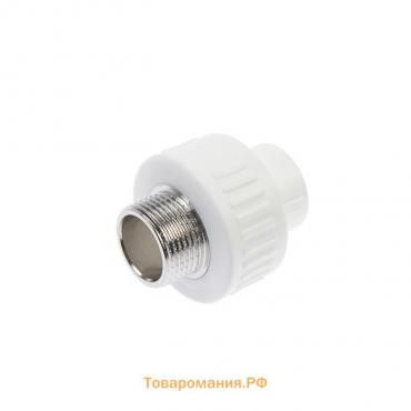 Муфта комбинированная OTMO, d=20 мм x 3/4", наружная резьба, полипропиленовая