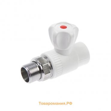 Кран шаровой для радиатора OTMO, 25 х 3/4", прямой, наружная резьба