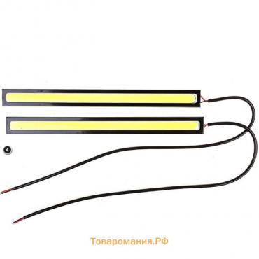 Дневные ходовые огни, Skyway, 12 В, 1 COB диод, 175 х 3 х 15 мм, набор 2 шт, S01501033