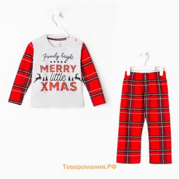 Пижама детская KAFTAN "X-mas" размер 30 (98-104 см)