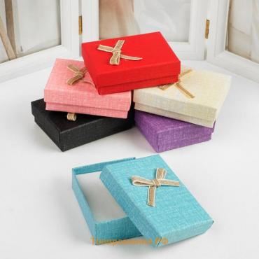 Коробочка подарочная под набор «Текстиль» яркий, 7×9 (размер полезной части 6,2×8,3см), цвет МИКС