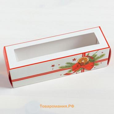 Коробка складная «Подарок» 18 х 5,5 х 5,5 см., Новый год