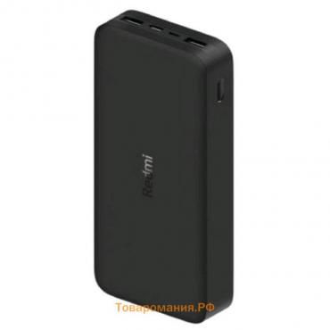 Внешний аккумулятор Xiaomi Redmi PB200LZM (VXN4304GL), 2xUSB, 18Вт, QC3.0, 20000мАч, черный