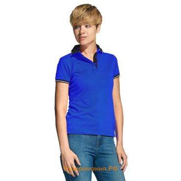 Рубашка женская, размер 42, цвет синий/чёрный