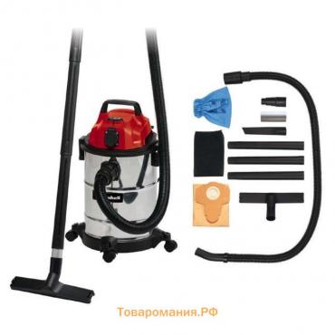 Пылесос строительный Einhell TC-VC 1820 SA, 1250 Вт, нерж сталь 20л, 1.5м , d=36мм, розетка