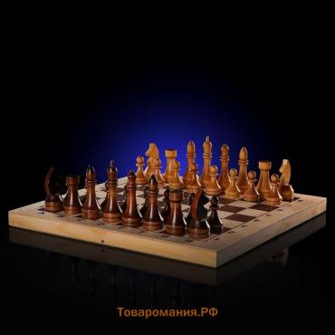 Шахматы деревянные большие, гроссмейстерские, турнирные, 43 х 43 см, король h-10.6 см