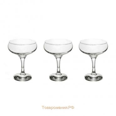Набор стеклянных бокалов для шампанского Bistro, 260 мл, 3 шт