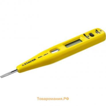 Тестер напряжения STAYER "MASTER" MAXElectro 45290, цифровой, с индикатором, 12-220В, 125 мм   55329