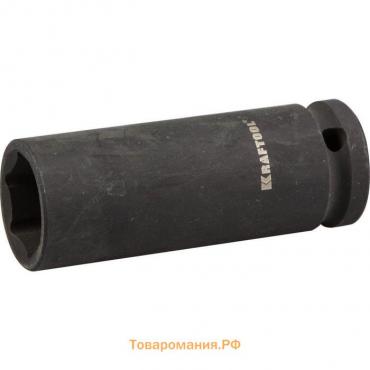 Головка Kraftool 27942-21_z01, ударная, удлиненная, 1/2", Cr-Mo, фосфатированная, 21 мм