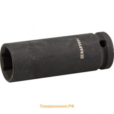 Головка Kraftool 27942-19_z01, ударная, удлиненная, 1/2", Cr-Mo, фосфатированная, 19 мм