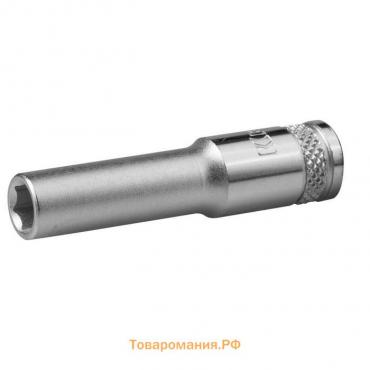 Торцовая головка Kraftool 27817-07_z01, удлиненная, Cr-V, хромосатинированная, 1/4", 7 мм