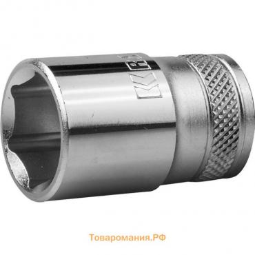 Торцовая головка Kraftool 27805-16_z01, Cr-V, FLANK, хромосатинированная, 1/2", 16 мм