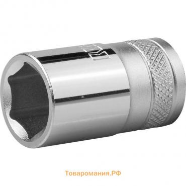 Торцовая головка Kraftool 27805-15_z01, Cr-V, FLANK, хромосатинированная, 1/2", 15 мм