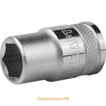 Торцовая головка Kraftool 27805-13_z01, Cr-V, FLANK, хромосатинированная, 1/2", 13 мм