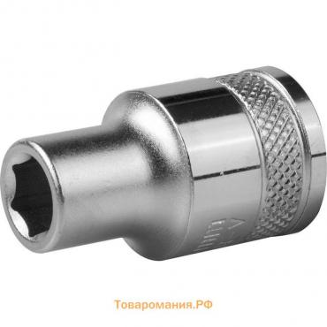 Торцовая головка Kraftool 27805-09_z01, Cr-V, FLANK, хромосатинированная, 1/2", 9 мм