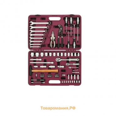 Набор инструментов UTS0056 Thorvik 52802, универсальный, 12-гр, 1/4", 1/2", 77 предметов