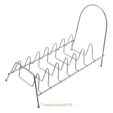 Сушилка для тарелок на 7 предметов, 28×14×13 см, цвет хромированный