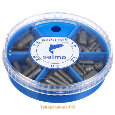 Грузила Salmo extra soft, набор №4 малый, 5 секций, 1-3.5 г, 60 г