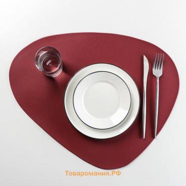 Салфетка сервировочная на стол «Тэм», 45×35 см, цвет винный