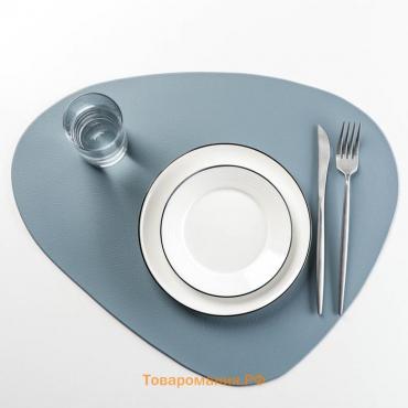Салфетка сервировочная на стол «Тэм», 44×35,5 см, цвет голубой
