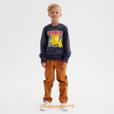 Свитшот для мальчика MINAKU: Casual Collection KIDS цвет графит, рост 98