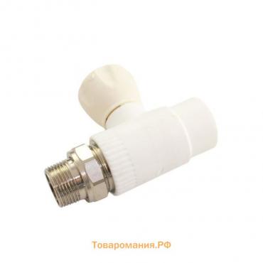 Кран радиаторный MeerPlast, 25x3/4", полипропиленовый, прямой