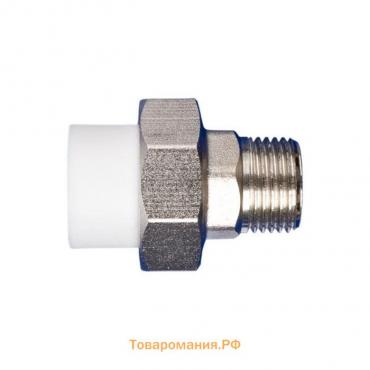 Муфта MeerPlast, 20 мм x 1/2" , наружная резьба, разъемная (американка)