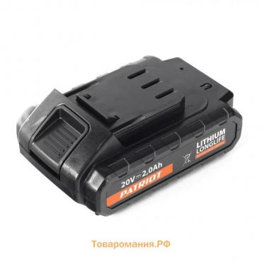 Аккумулятор PATRIOT TheOne, 20 В, 2 Ач, Li-ion, подходит для шуруповертов PATRIOT BR201Li /h   69129