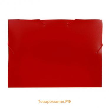 Папка-короб на резинке А4, 700 мкм, корешок 40 мм, Calligrata, пластик, красная, до 300 листов