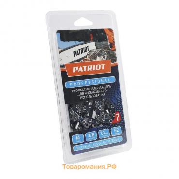 Цепь PATRIOT PROFESSIONAL 91LP-52E, 3/8", 1.3 мм, 52 звена, шина 35 см, чизель