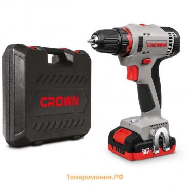 Дрель-шуруповерт аккумуляторная CROWN CT21082H-2BMC, 14.4 В, 2х2 Ач, Li-Ion, 35 Нм, слайдер