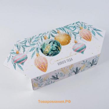 Сборная коробка‒конфета «Акварельный новый год», 14 х 22 х 8 см, Новый год