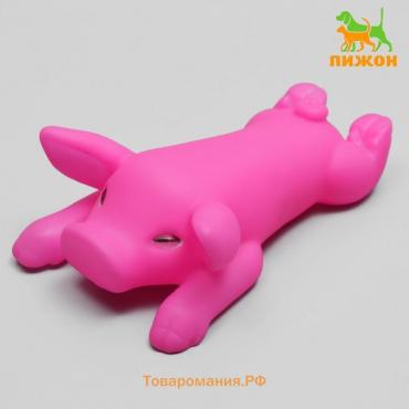 Игрушка пищащая "Буженина" для собак, 13 см, розовая