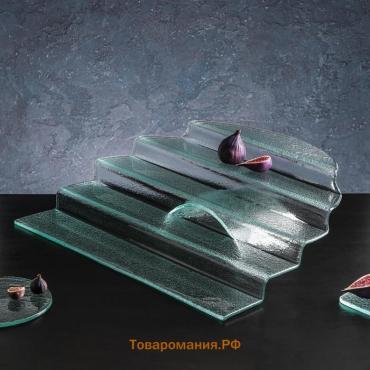 Блюдо стеклянное сервировочное Magistro «Авис», 5 ступеней, 41,5×51×14,5 см
