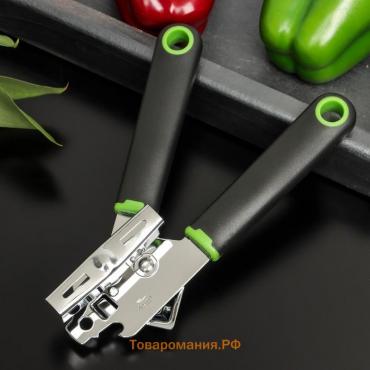 Нож консервный Lime, 20×5 см, цвет чёрно-зелёный