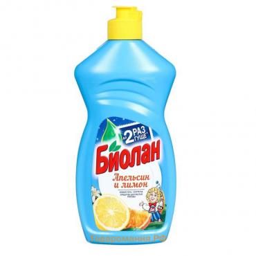 Средство для мытья посуды «Биолан» апельсин-лимон, 450 мл