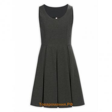 Платье для девочек, рост 128 см, цвет тёмно-серый