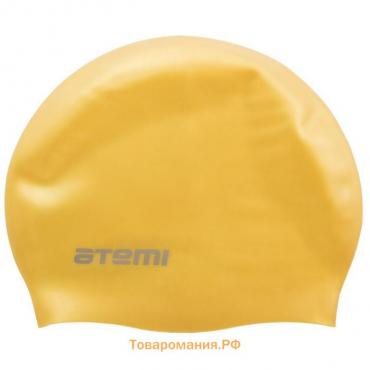 Шапочка для плавания Atemi SC307, силикон, цвет жёлтый