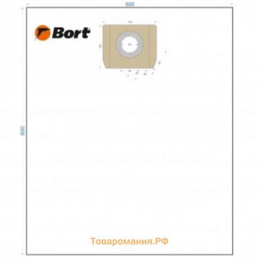 Комплект мешков для пылесоса Bort BB-012U, 500х600 мм, 52 л, вертикальный, 5 шт