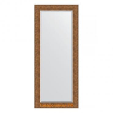 Зеркало с фацетом в багетной раме, медная кольчуга 88 мм, 67x157 см