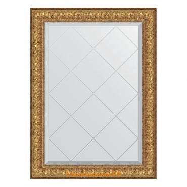Зеркало с гравировкой в багетной раме, медный эльдорадо 73 мм, 64x86 см