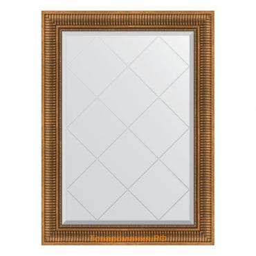 Зеркало с гравировкой в багетной раме, бронзовый акведук 93 мм, 77x105 см