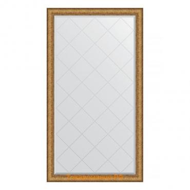 Зеркало с гравировкой в багетной раме, медный эльдорадо 73 мм, 94x168 см