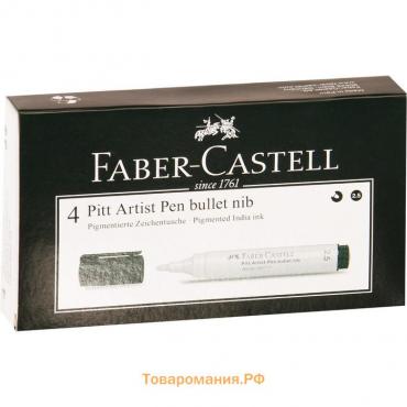 Ручка капиллярная Faber-Castell Pitt Artist Pen Bullet Nib белая, 2,5 мм